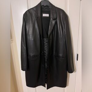 Calvin Klein Leather Duster